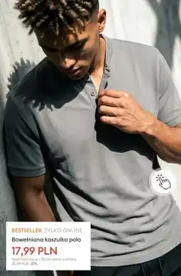 Sinsay Bawełniana koszulka polo oferta