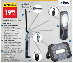 Biedronka Lampa warsztatowa z mocowaniem na zaczep i magnes Lethe oferta