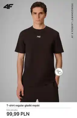 4F T-shirt regular gładki męski 4F x Robert Lewandowski oferta