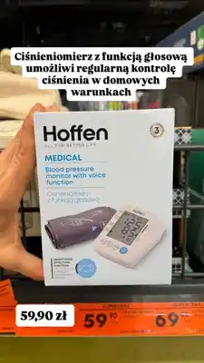 Biedronka Ciśnieniomierz z funkcją głosową Hoffen Medical oferta