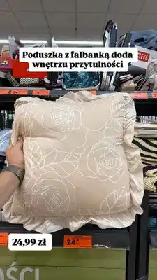 Biedronka Poduszka z falbanką 45x45 cm oferta