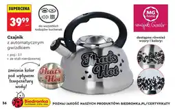 Biedronka Czajnik MG Home z automatycznym gwizdkiem oferta