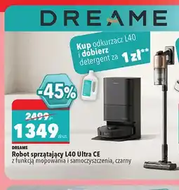 Biedronka Robot sprzątający Dreame L40 Ultra CE z funkcją mopowania i samoczyszczenia czarny oferta