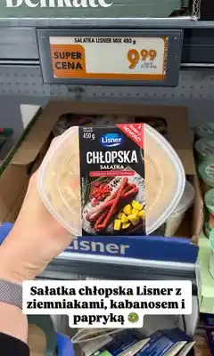 Biedronka Sałatka chłopska Lisner z ziemniakami, kabanosem i papryką oferta