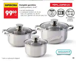 Biedronka Komplet garnków z pokrywkami Florina 6-elementowy oferta