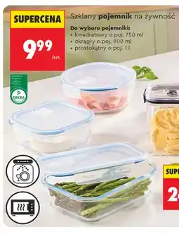 Biedronka Szklany pojemnik na żywność Smukee kwadratowy oferta