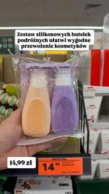 Biedronka Zestaw silikonowych butelek podróżnych oferta
