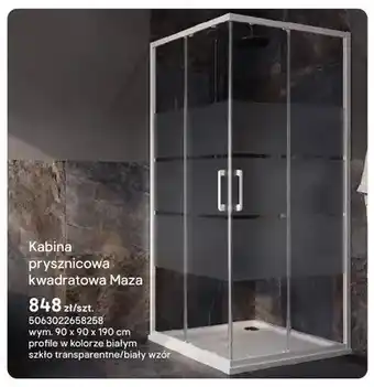 Kabina prysznicowa kwadratowa Maza