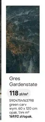 Gres Gardenstate green carv