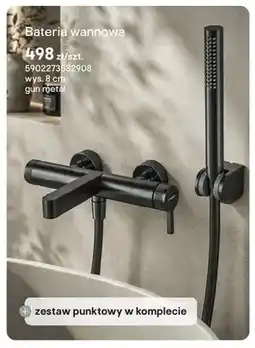 Castorama Bateria wannowa Valvex Travis wys. 8 cm gun metal oferta
