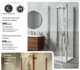 Castorama Drzwi prysznicowe uchylne Ledava chrom oferta