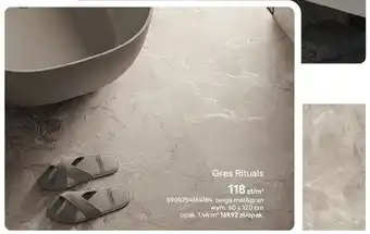 Gres Rituals beige mat&gran