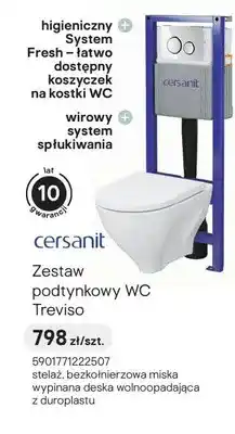 Castorama Zestaw podtynkowy WC Cersanit Treviso oferta