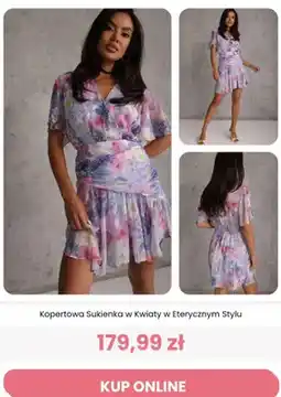 Renee Sukienka kopertowa w kwiaty w eterycznym stylu Renee oferta