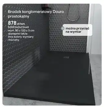 Brodzik konglomeratowy Douro prostokątny