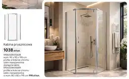 Castorama Kabina prysznicowa Diamond Plus chrom 90x90x195 cm oferta
