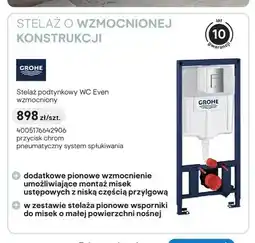Castorama Stelaż podtynkowy WC Grohe Even wzmocniony oferta