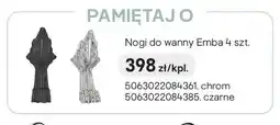 Castorama Nogi do wanny Emba czarne oferta