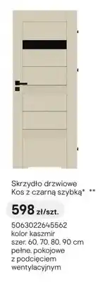 Castorama Skrzydło drzwiowe Kos z czarną szybką oferta