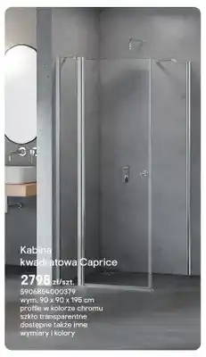 Castorama Kabina prysznicowa kwadratowa Finesse Caprice chrom oferta