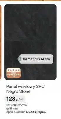 Castorama Panel winylowy SPC Negro Stone oferta