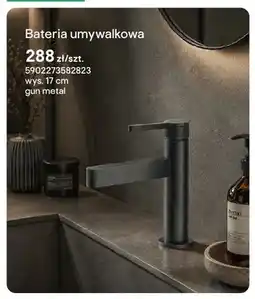Castorama Bateria umywalkowa Valvex Travis wys. 17 cm gun metal oferta