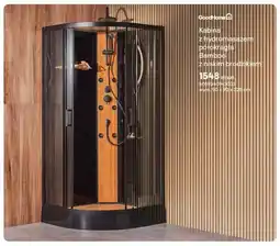 Castorama Kabina z hydromasażem półokrągła GoodHome Bamboo z niskim brodzikiem oferta