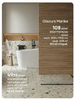 Castorama Glazura Cersanit Marika wood oferta