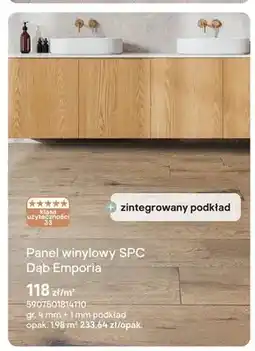 Castorama Panel winylowy SPC Dąb Emporia oferta