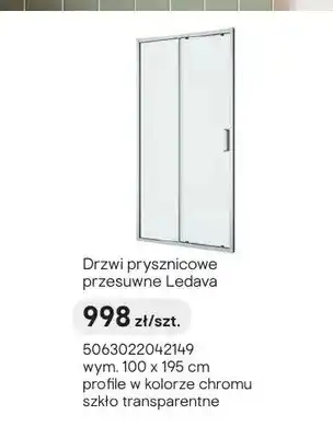 Castorama Drzwi prysznicowe przesuwne Ledava oferta