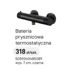 Castorama Bateria prysznicowa termostatyczna wys. 7 cm czarna oferta