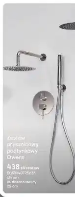 Castorama Zestaw prysznicowy podtynkowy GoodHome Owens chrom oferta