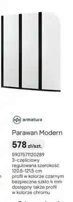 Castorama Parawan nawannowy KFA Armatura Modern czarny oferta