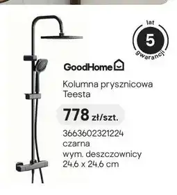 Castorama Kolumna prysznicowa GoodHome Teesta czarna oferta