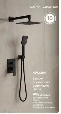 Castorama Zestaw prysznicowy podtynkowy Valvex Harris czarny oferta