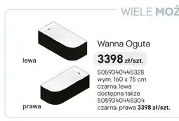 Castorama Wanna narożna GoodHome Oguta czarna oferta