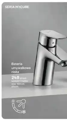Castorama Bateria umywalkowa niska Hansgrohe Mycube oferta
