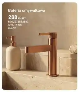 Castorama Bateria umywalkowa Valvex Travis miedź wys. 17 cm oferta