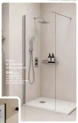 Castorama Kabina prysznicowa walk-in Ledava 70x195 cm szkło transparentne oferta