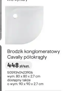 Castorama Brodzik konglomeratowy Cavally półokrągły oferta