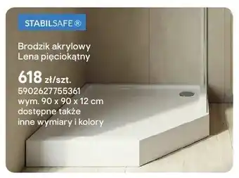 Brodzik akrylowy Schedpol Lena New pięciokątny