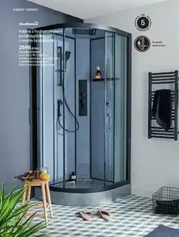 Castorama Kabina z hydromasażem półokrągła GoodHome Beloya z niskim brodzikiem oferta