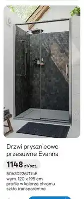 Castorama Drzwi prysznicowe przesuwne GoodHome Evanna oferta