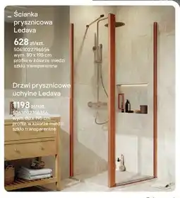 Castorama Drzwi prysznicowe uchylne Ledava miedź oferta