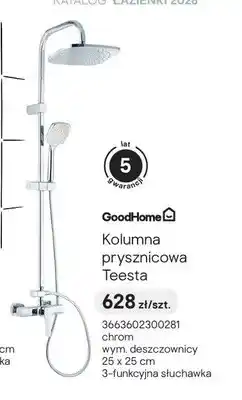 Castorama Kolumna prysznicowa GoodHome Teesta chrom oferta