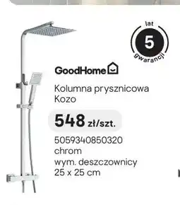 Castorama Kolumna prysznicowa GoodHome Kozo chrom oferta