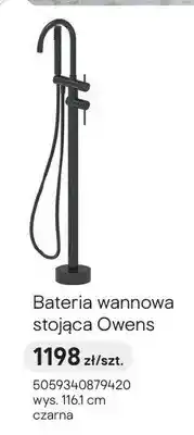 Castorama Bateria wannowa stojąca Owens czarna oferta