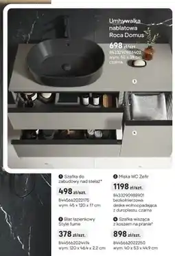 Castorama Umywalka nablatowa Roca Domus czarna oferta