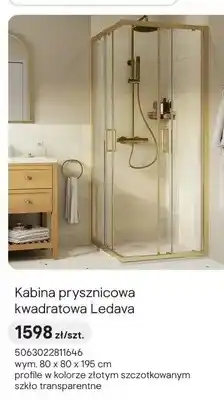 Castorama Kabina prysznicowa kwadratowa Ledava złota oferta