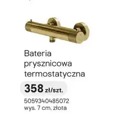 Castorama Bateria prysznicowa termostatyczna wys. 7 cm złota oferta